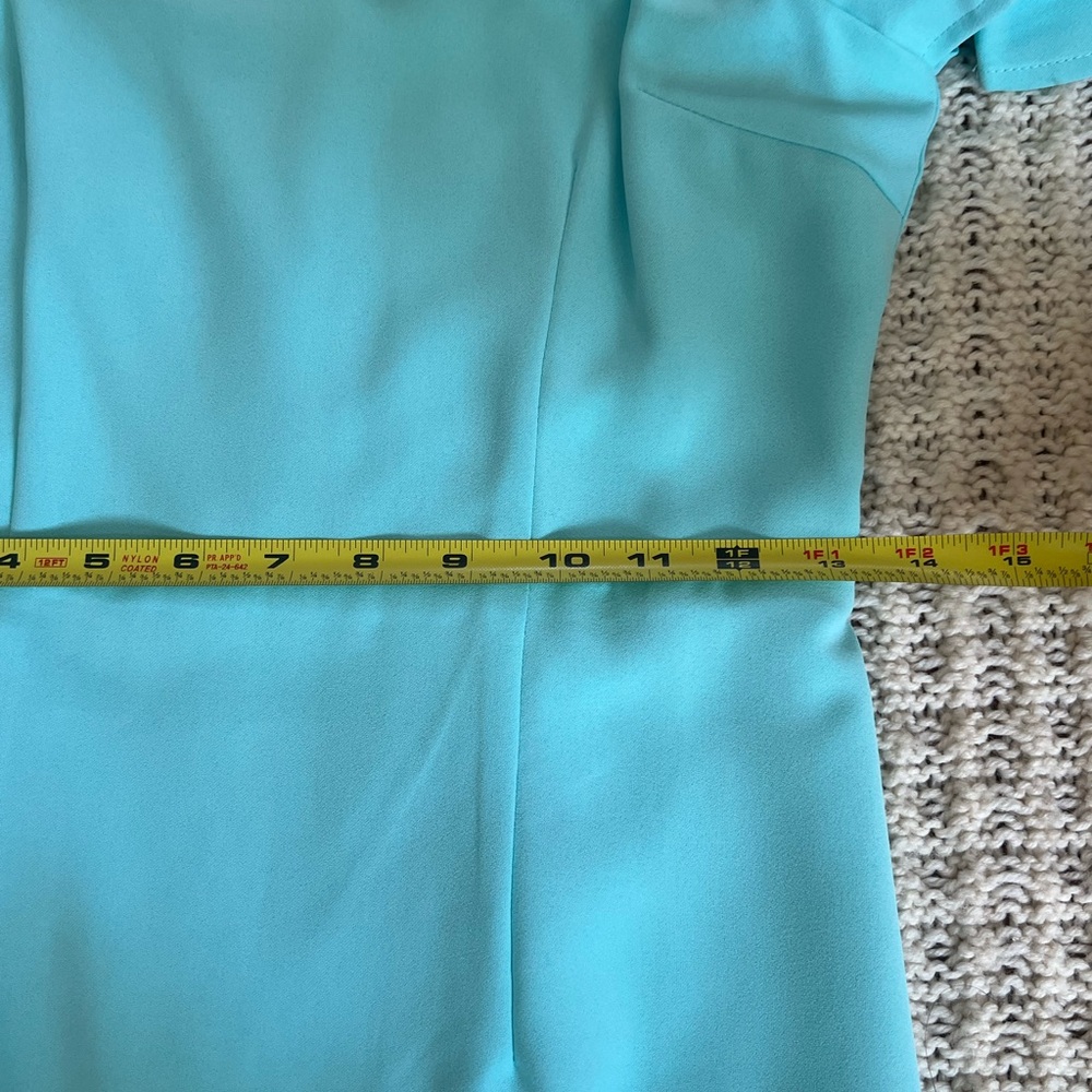 TCEC One Shoulder Aqua Dress with Ruffle Detail - Picture 12 of 16
